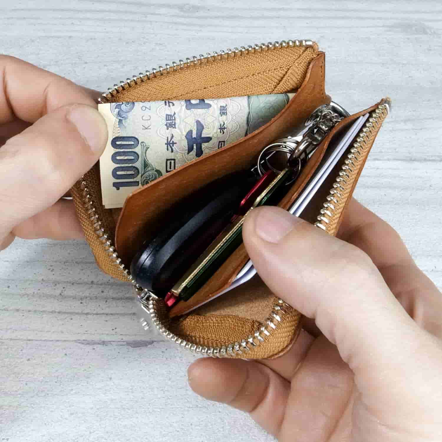 小さい財布 プエブロレザーを使用した三つ折り財布 Tiny-008pb 【com-ono】